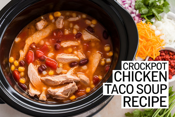 Best Crockpot Chicken Taco Soup Recipe Ever