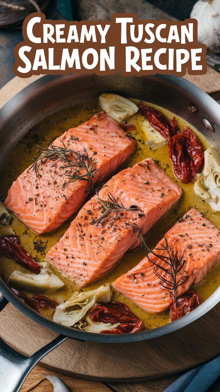 Creamy Tuscan Salmon Recipe with Spinach and Garlic - Freshly Vibrant