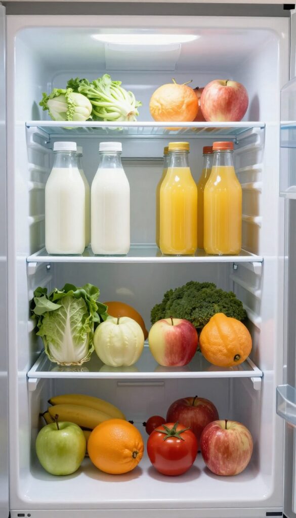 Refrigerator with bottle rack organizing tall items