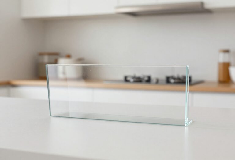 Sparkling clean oven glass window with reflection