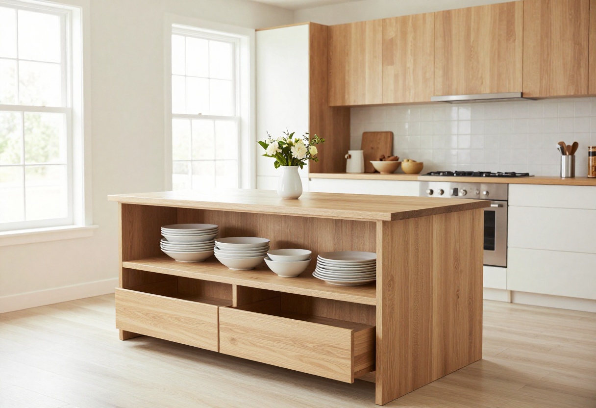 Cozy kitchen eating area with built-in banquette and storage drawers