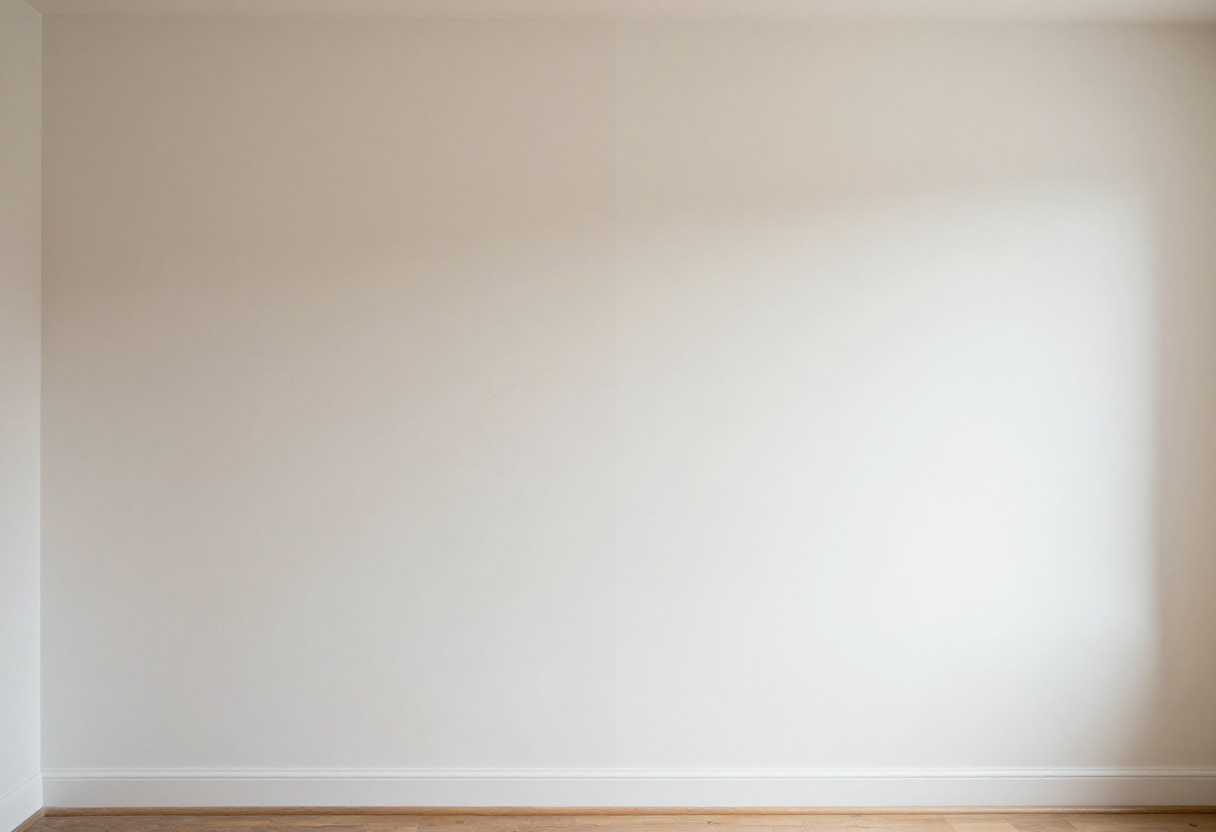 Before and after of a wall cleaning, showing scuffs and stains on the left and a clean wall on the right.