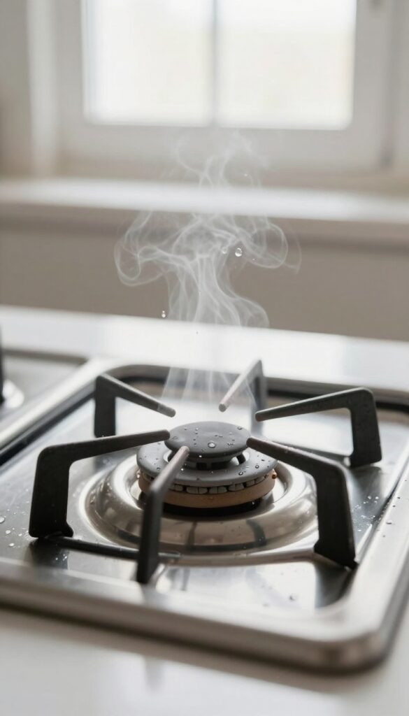 Porcelain stove grates in dishwasher for cleaning