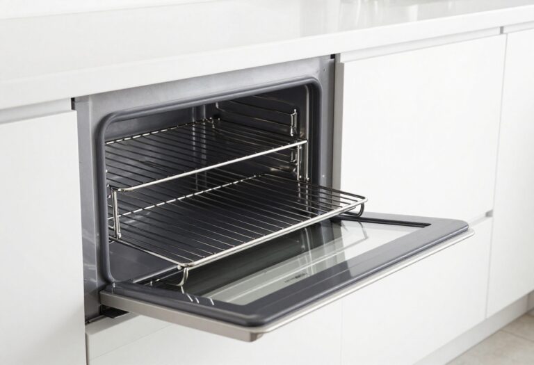 Clean oven racks in a modern oven